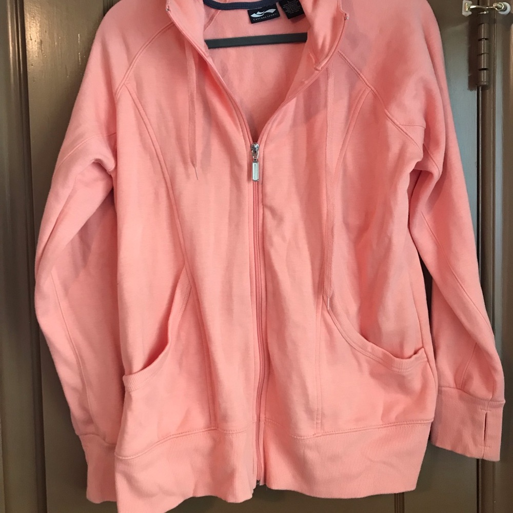 Salmon zip up hoodie